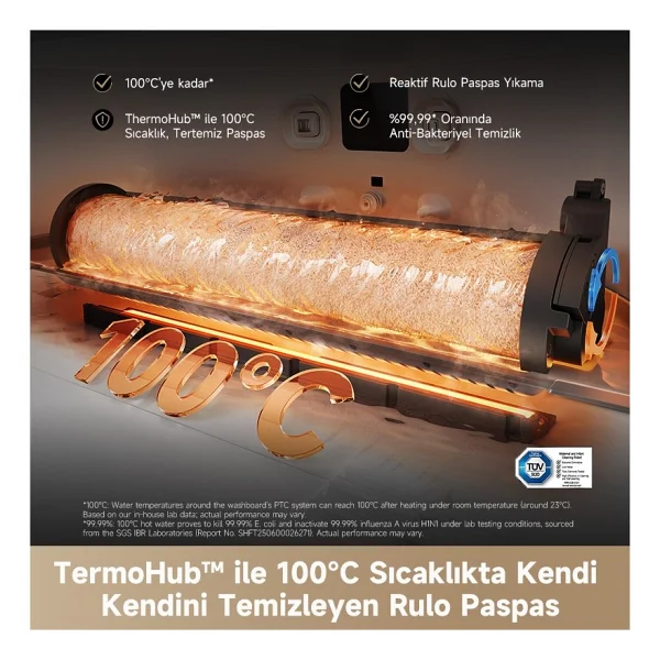 Dreame Aqua 10 Ultra Roller Çöp İstasyonlu Akıllı Robot Süpürge - Görsel 8