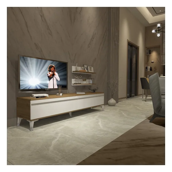 Decoraktiv Eko 4 Mdf Std Silver TV Ünitesi - Görsel 6