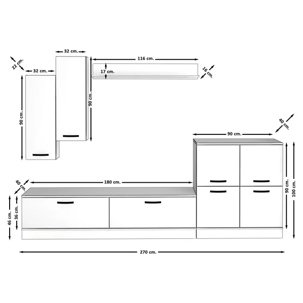 Decoraktiv Eko 6b Slm DVD TV Ünitesi TV Sehpası Ceviz - Beyaz - Görsel 6
