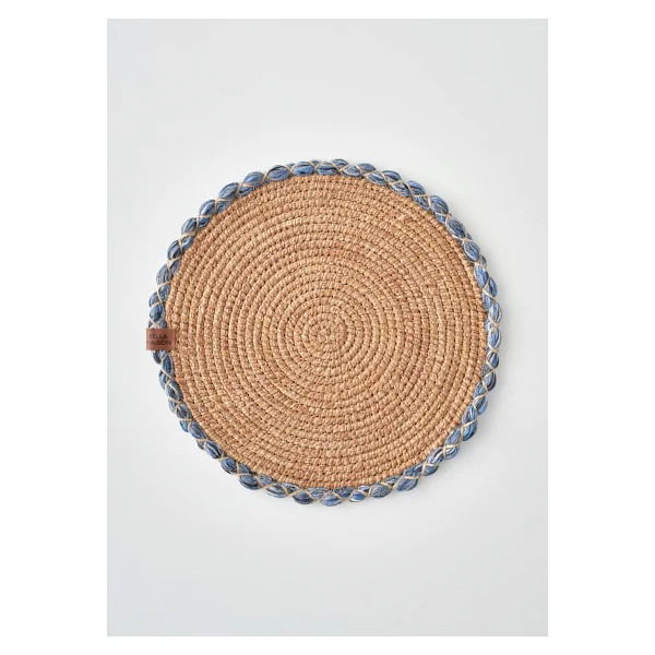 Bella Maison Santana Pamuklu Örgü Amerikan Servis Mavi (36 Cm) - Görsel 4
