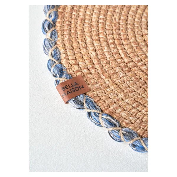 Bella Maison Santana Pamuklu Örgü Amerikan Servis Mavi (36 Cm) - Görsel 3