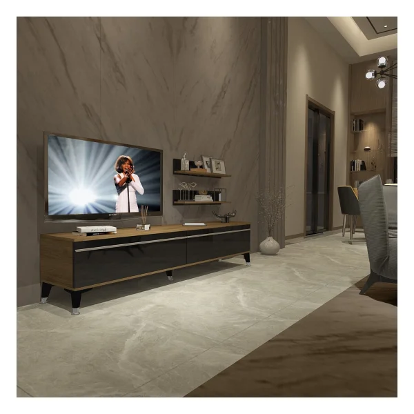 Decoraktiv Eko 4 Mdf Std Silver TV Ünitesi - Görsel 7