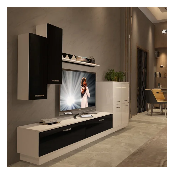 Decoraktiv Eko 6b Slm DVD TV Ünitesi TV Sehpası Ceviz - Beyaz - Görsel 9