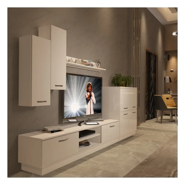 Decoraktiv Eko 6b Slm DVD TV Ünitesi TV Sehpası Ceviz - Beyaz - Görsel 10
