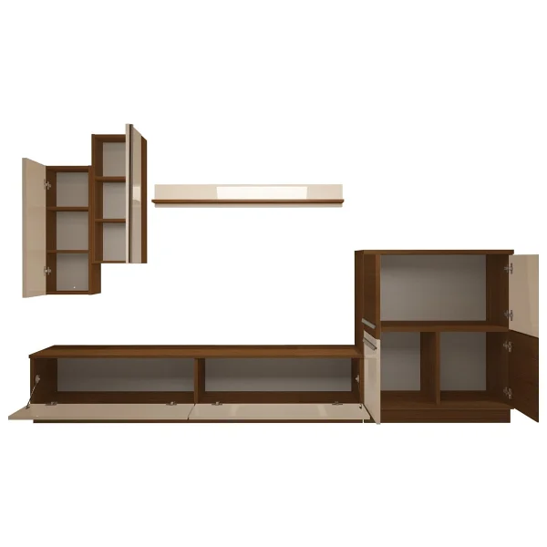 Decoraktiv Eko 6b Mdf Std TV Ünitesi TV Sehpası Beyaz - Ceviz - Görsel 5