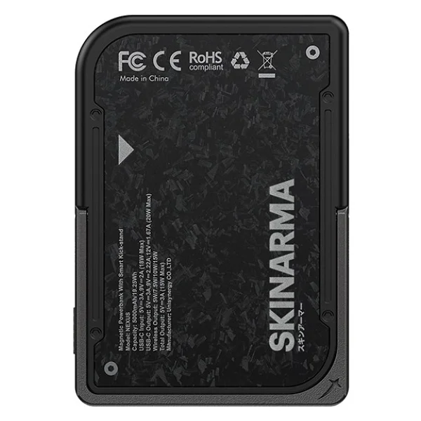 Skinarma Vektor Siyah 5000 mAh Hızlı Şarj Magsafe Powerbank - Görsel 8