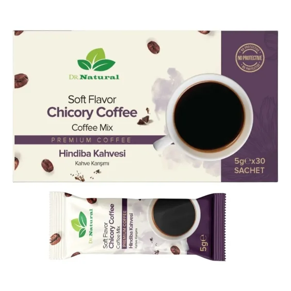 Dr. Natural Hindiba Kahvesi 5 Gr. X30 Ve Mavi Hindiba Bitkisel Detox Çayı - 1 Adet - Görsel 3