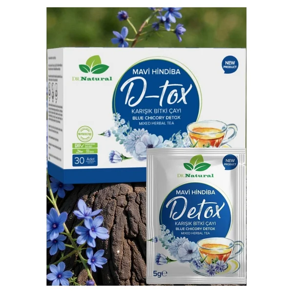 Dr. Natural Hindiba Kahvesi 5 Gr. X30 Ve Mavi Hindiba Bitkisel Detox Çayı - 1 Adet - Görsel 6
