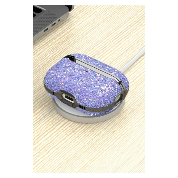 Onegif AirPods Pro 2 (2.Nesil) Bright Simli AirPods Kapak (Siyah) - Görsel 4