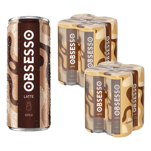 Obsesso Latte Soğuk Kahve 250 Ml X 8 Adet - Görsel 3