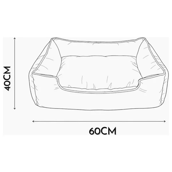 Brt Pet Kedi Yatağı 60x45 Cm Yıkanabilir Küçük Irk Köpekler Için Rahat Kullanım - Kırmızı - Görsel 3