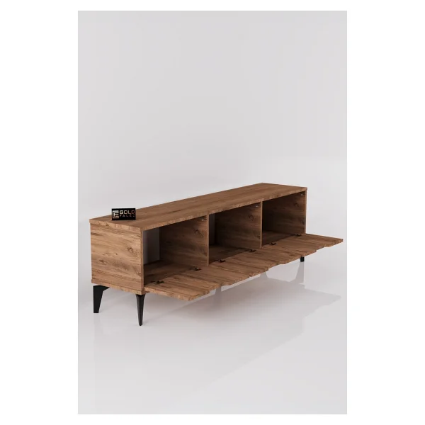 Goldfalez TV Sehpası 160 Cm TV Ünitesi Kapaklı Modern Şık Minimal Salon Konsolu Royal 5090 Atlantik - Görsel 4