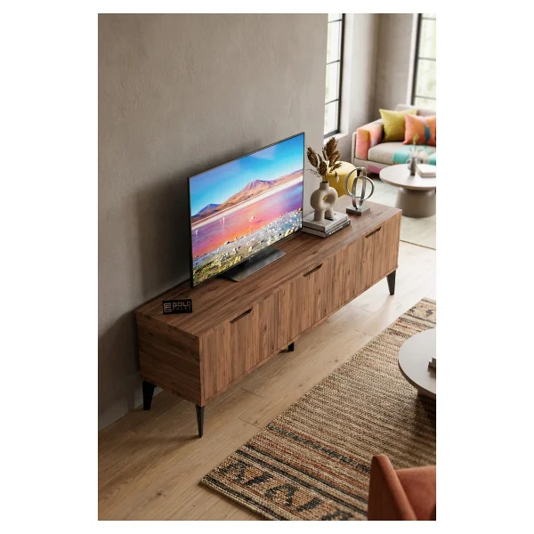 Goldfalez TV Sehpası 160 Cm TV Ünitesi Kapaklı Modern Şık Minimal Salon Konsolu Royal 5090 Atlantik - Görsel 5