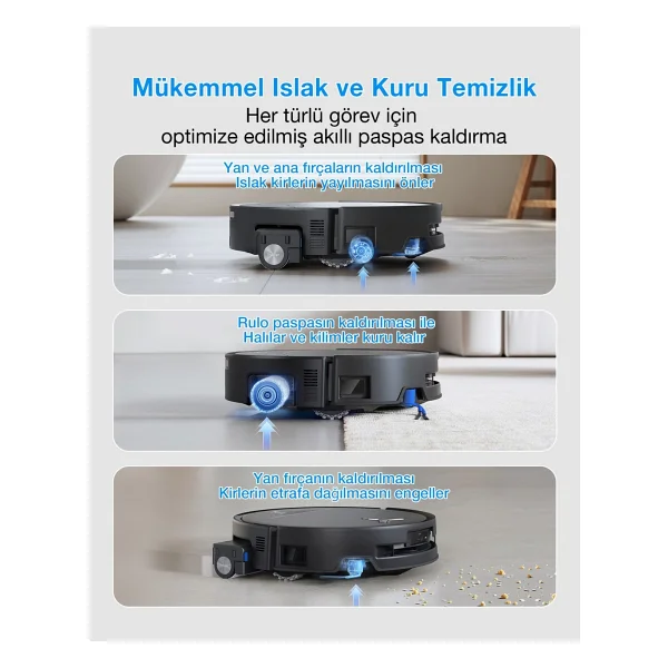 Ecovacs Deebot T80s Omni Çöp İstasyonlu Akıllı Robot Süpürge - Görsel 4