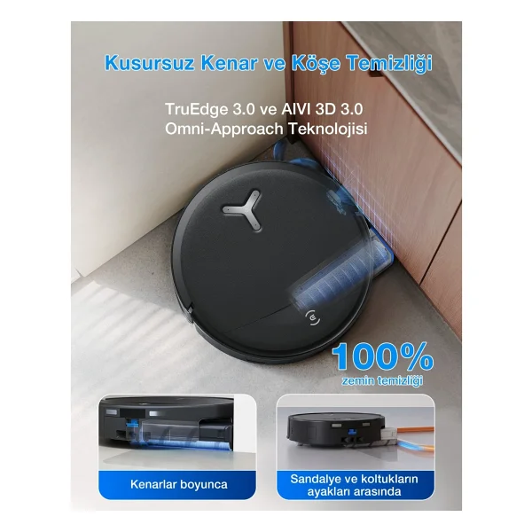 Ecovacs Deebot T80s Omni Çöp İstasyonlu Akıllı Robot Süpürge - Görsel 6