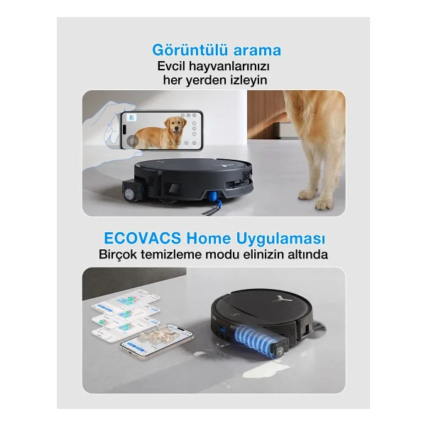 Ecovacs Deebot T80s Omni Çöp İstasyonlu Akıllı Robot Süpürge - Görsel 7