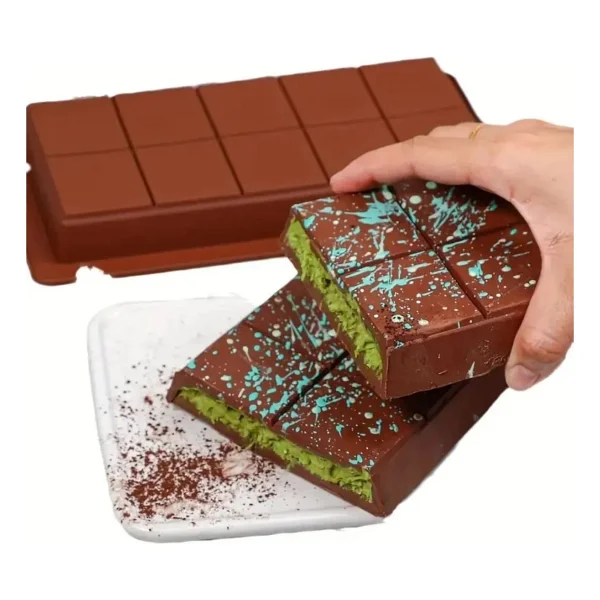 Meşhur Dubai Çikolatası Kalıbı - Büyük Tablet Çikolata Mum Kek Kalıbı Pasta Kalıbı - Görsel 5