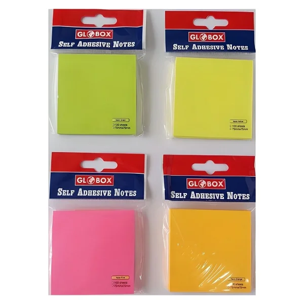 Globox Yapışkanlı Not Kağıdı 75x75mm 100 Yaprak Neon 6633 (12 Li Paket) - Görsel 2
