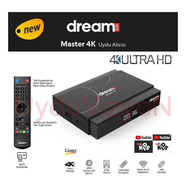 Dreamstar Master 4K Uydu Alıcısı - Görsel 6
