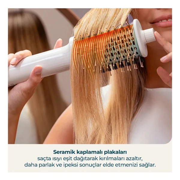 Cecotec Ceramiccare Allin1 Saç Düzleştirici Fırça - Görsel 3