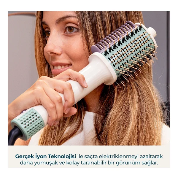 Cecotec Ceramiccare Allin1 Saç Düzleştirici Fırça - Görsel 5