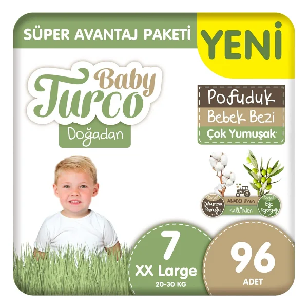 Baby Turco Doğadan Bebek Bezi Ultra Avantaj Paketi Maxi 4 Numara 200 Adet - Görsel 8
