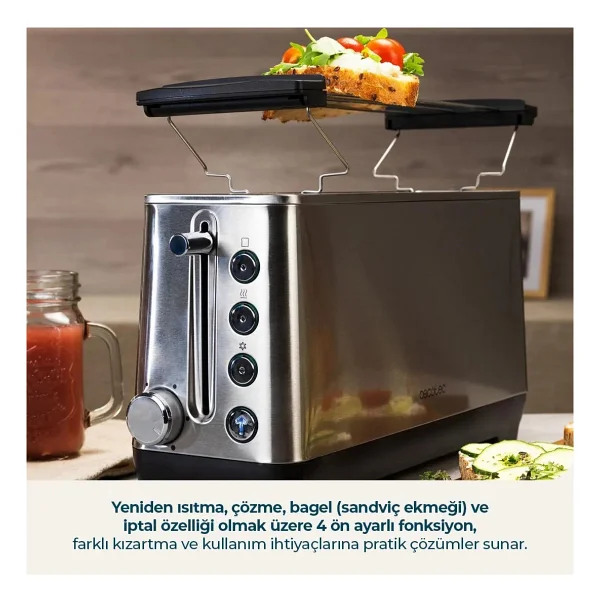 Cecotec Bigtoast Extra 1100 W Ekmek Kızartma Makinesi - Görsel 4