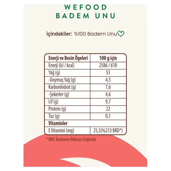 Wefood Glutensiz 250 Gr Badem Unu - Görsel 8