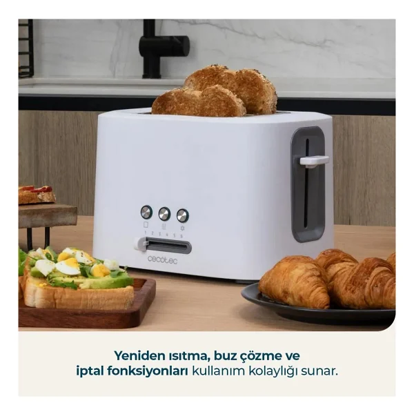 Cecotec Toast Taste 9000 Double White 1000 W Ekmek Kızartma Makinesi - Görsel 10