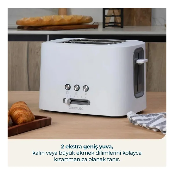 Cecotec Toast Taste 9000 Double White 1000 W Ekmek Kızartma Makinesi - Görsel 4