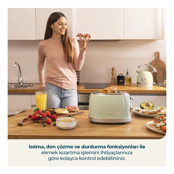 Cecotec Toast Taste 800 Vintage 850 W Ekmek Kızartma Makinesi - Görsel 2
