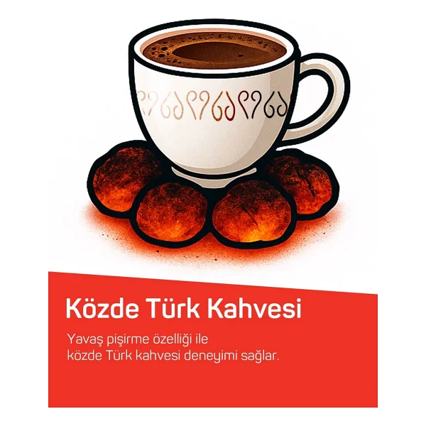 Arzum Okka Grandio Duo Ok007-B Bakır İkili Türk Kahvesi Makinesi - Görsel 6