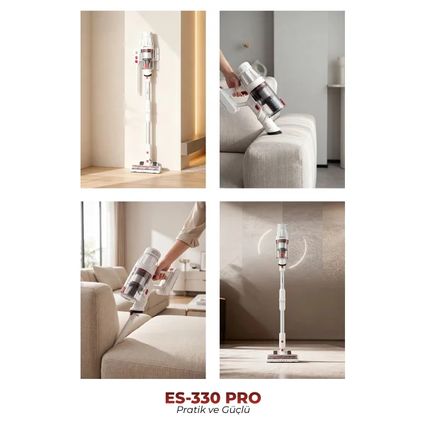 Pirantech Es-330 Pro Şarjlı Dikey Süpürge - Görsel 2
