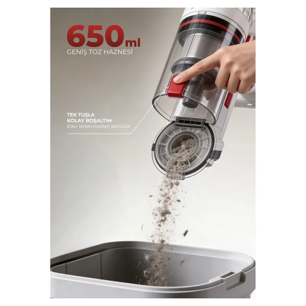 Pirantech Es-330 Pro Şarjlı Dikey Süpürge - Görsel 6