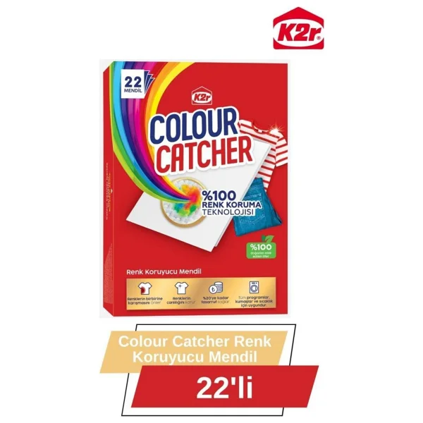 K2r Colour Catcher Renk Koruyucu Mendil 22'li - Görsel 10