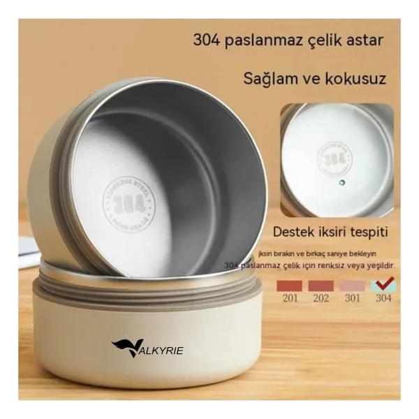 Valkyrie 3'lü Çelik Yemek Termosu - Görsel 8