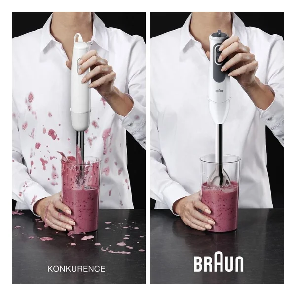 Braun Multiquick 3 Mq3125b El Blender Seti 750w Beyaz Paslanmaz Çelik Blender Doğrayıcı Çırpıcı Ölçü Kabı - Görsel 4