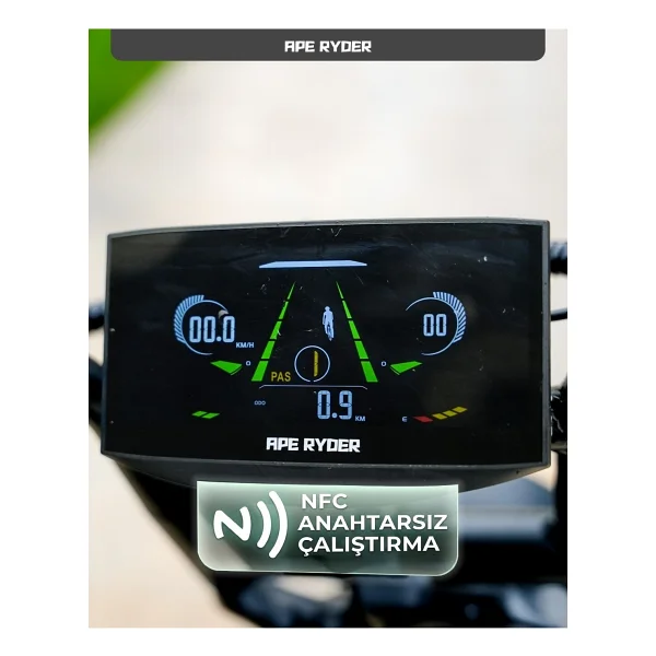 Ape Ryder Genon Ultra 750 W Siyah Elektrikli Bisiklet - Görsel 9