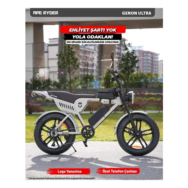 Ape Ryder Genon Ultra 750 W Gri Elektrikli Bisiklet - Görsel 3