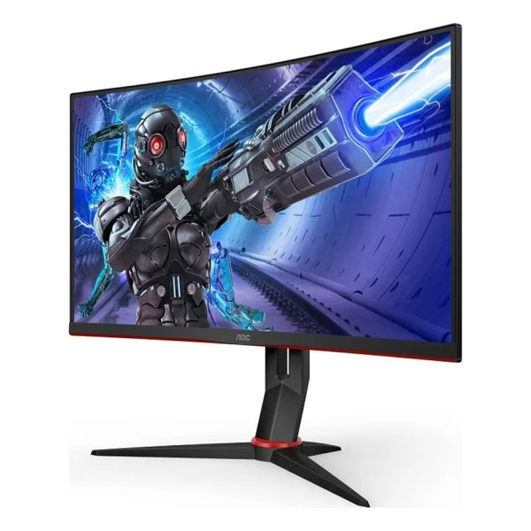 Aoc C27g2ze/Bk 27" 0.5 Ms Full HD Curved 240 Hz Oyuncu Monitörü - Görsel 3