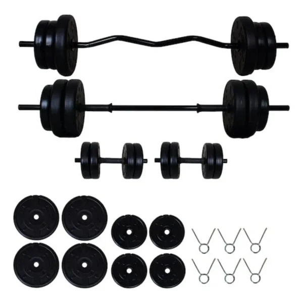 Dambıl 38 Kg Z Barlı Ve Düz Barlı Dambıl Halter Seti - Görsel 3