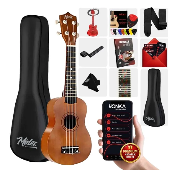 Midex Ukx-901 Bk Siyah Soprano Ukulele - Görsel 9