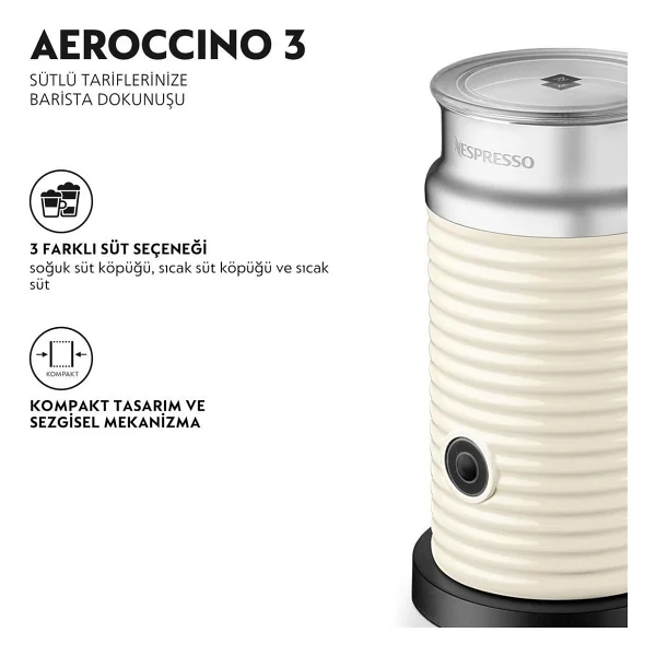 Nespresso Aeroccino 3 Beyaz Süt Köpürtücü - Görsel 7