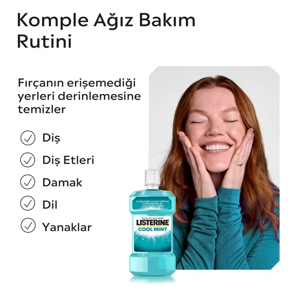 Listerine Cool Mint Hafif Tat 250 Ml Gargara - Görsel 3