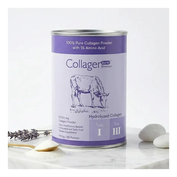 Collagen Forte Platinum Collagen Powder 500g, %100 Saf, Doğal Çift Hidrolize Kolajen Peptitler (50 Porsiyon) - Görsel 4