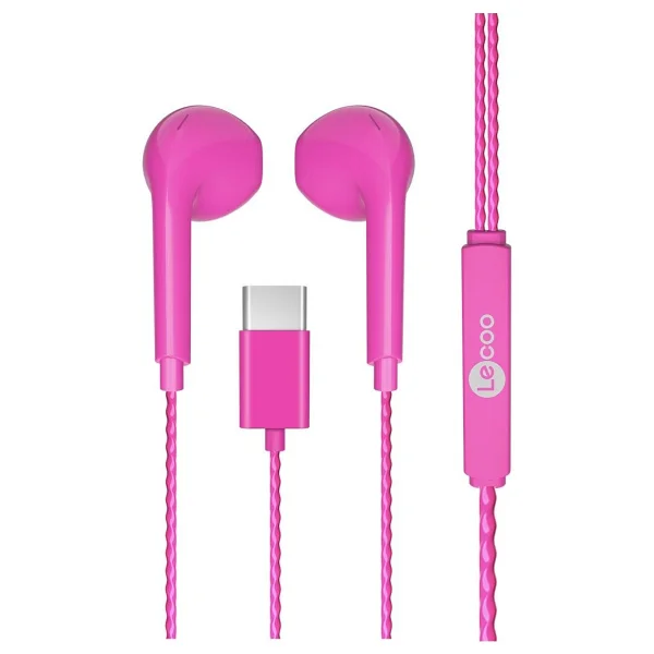 Lenovo Lecoo EH104 Pembe Type-C Kablolu Kulak İçi Kulaklık - Görsel 8