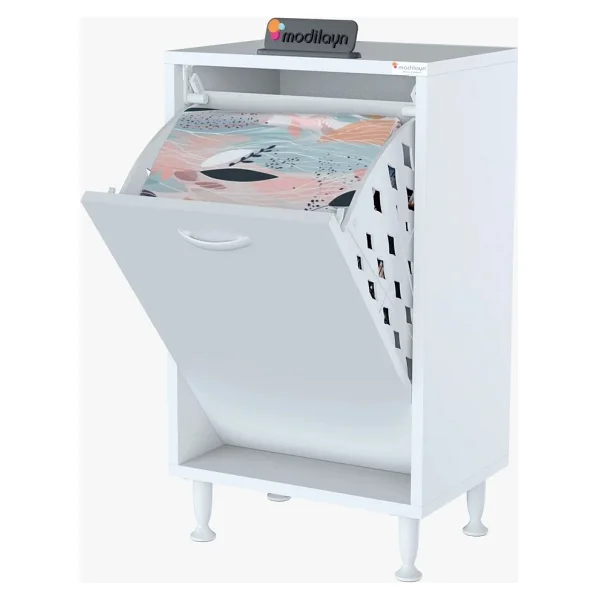 Modilayn Söke 50 X 75 X 32,5 Cm Çamaşır Hazneli Çok Amaçlı Banyo Dolabı - Görsel 7