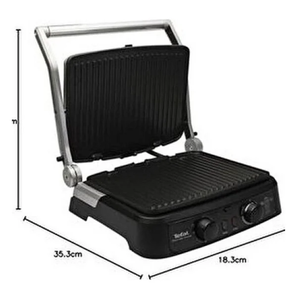 Tefal Zaman Ayarlı Ve 5 Kademeli Isı Kontrollü 2000w Çıkarılabilir Döküm Plakalı 6 Dilim Kapasiteli Paslanmaz Çelik Gövdeli Fırın Özellikli Tost Makinesi - Gri - Görsel 8