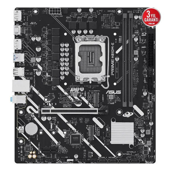 Asus Prime H810m-E-Csm Intel Lga1851 DDR5 Micro Atx Anakart - Görsel 8