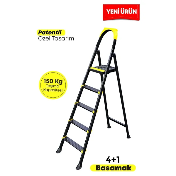 Ertekpa Leo 4+1 Basamaklı Metal Merdiven - Görsel 6